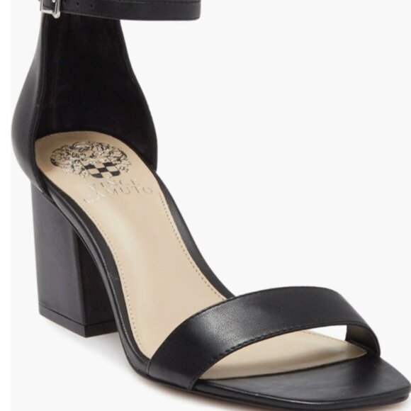 VINCE Camuto "Margry" black Block Heel Ankle Strap Women - Picture 1 of 7